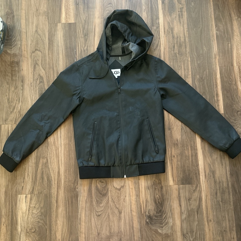UGG Black Bomber Jacket with Hood